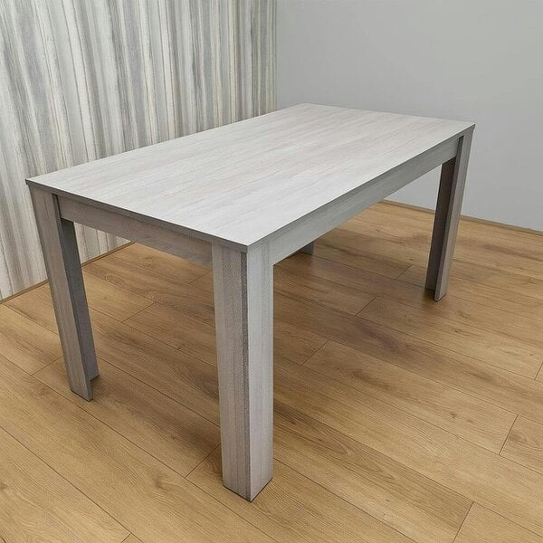 Kosy Koala Dining Table Set with 6 White Faux Leather Chairs Dining Furniture Set