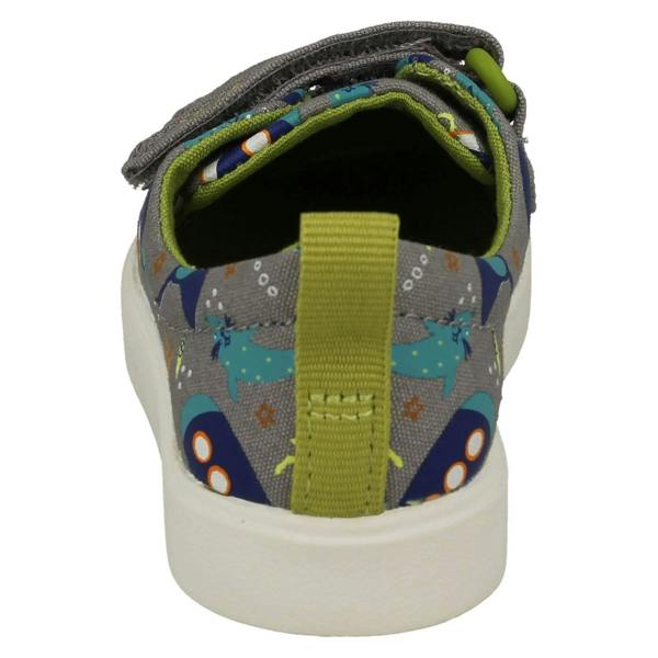 Clarks Childrens Clarks Pattern Detailed Light Weight Canvas Shoes City Bright