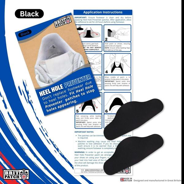 Trainer Armour Heel Hole Preventers - Shoe Lining Reinforcement - 1 Pair