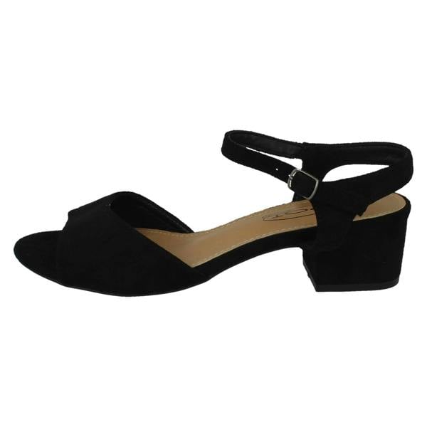 Spot On Ladies Spot On 5cm Block Heel Open Toe Heels F12060