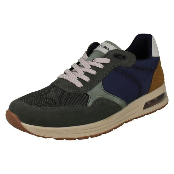 Rieker Mens Rieker Casual Lace Up Suede Leather Trainers B1000