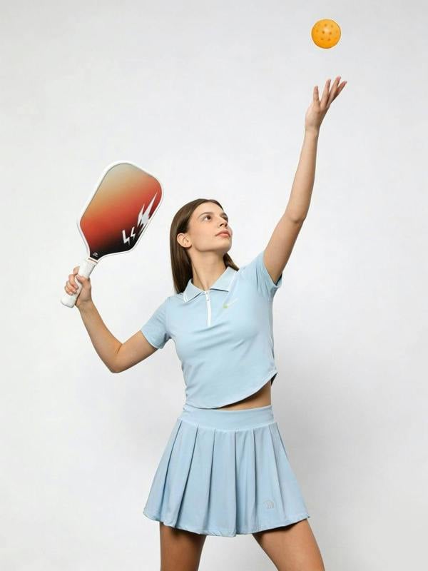Anniou UPF 50+ Colorblock Polo Pickleball Skirt Set