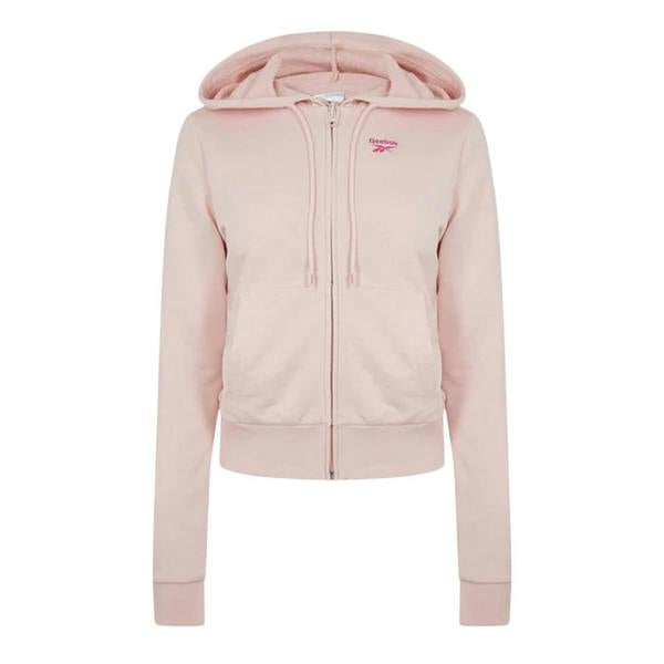 Reebok Womens/Ladies French Terry Regular Full Zip Hoodie - Light Pink - 