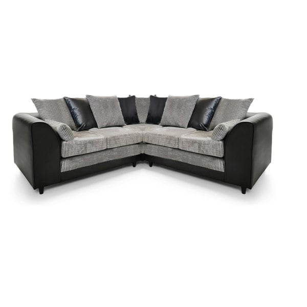 Furnishings For Less Ferguson / Luca Mixed Fabric 5 Seater Corner Sofa - Scatter Back