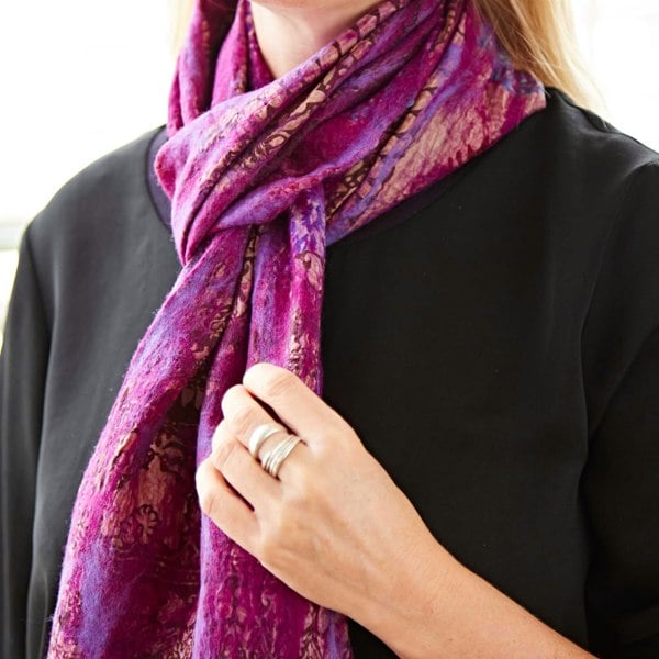 Paper High Felted Silk Scarf