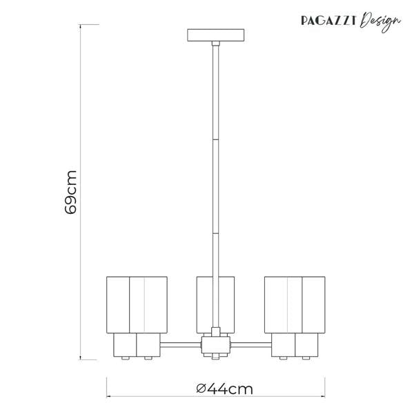 Pagazzi Lighting Maya 5-Light Antique Brass Semi-Flush Ceiling Light