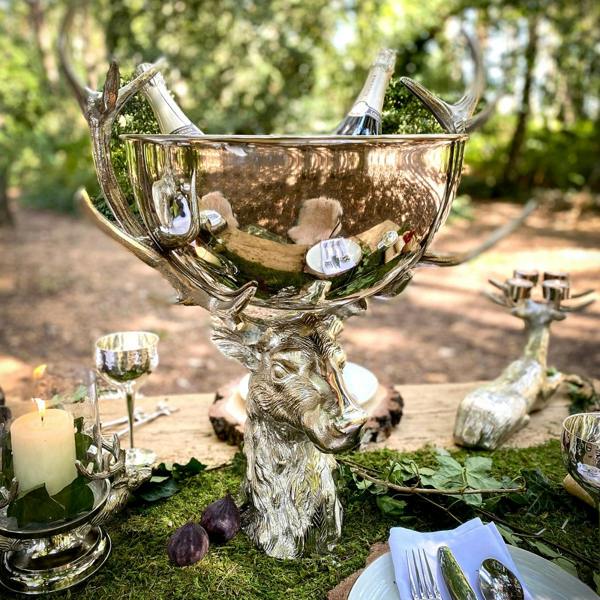 Culinary Concepts Large Punch Bowl with Stag Stand