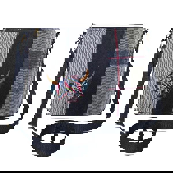 Earth Squared Highland Cow Wool Tartan Tweed Messenger Bag