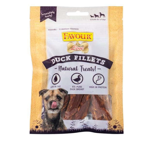 Favour Duck Fillets Dog Treats 100g