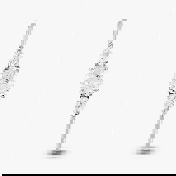 T. H. Baker Platinum 0.76ct Oval & Marquise Cut Diamond Shoulder Set Solitare Ring RN5616 PLT