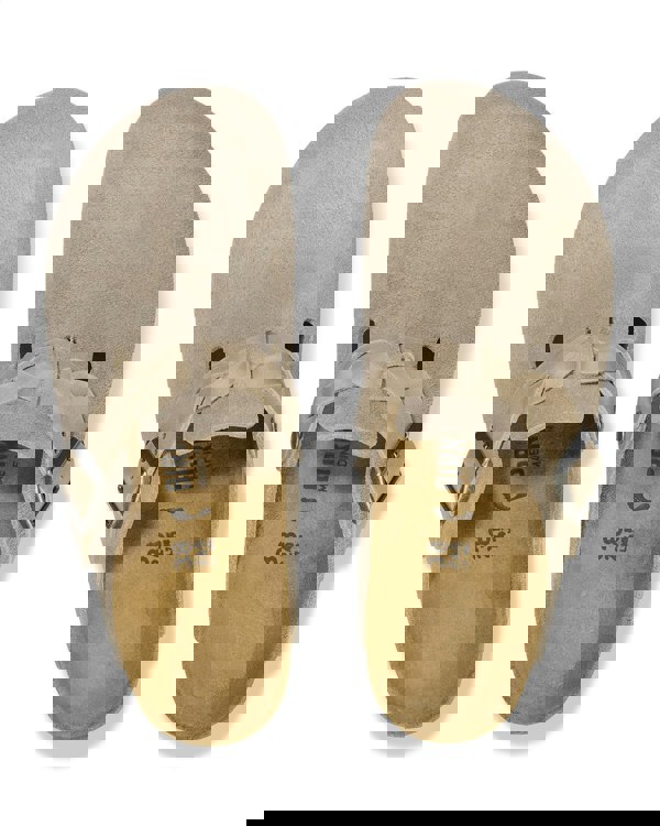 Birkenstock Boston Braided Suede Leather Womens Clogs - Taupe - CHO - Designer Womens Clogs