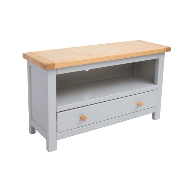 Cabinet Bits Argenta Light Grey 1 Drawer TV Cabinet Wood Knob