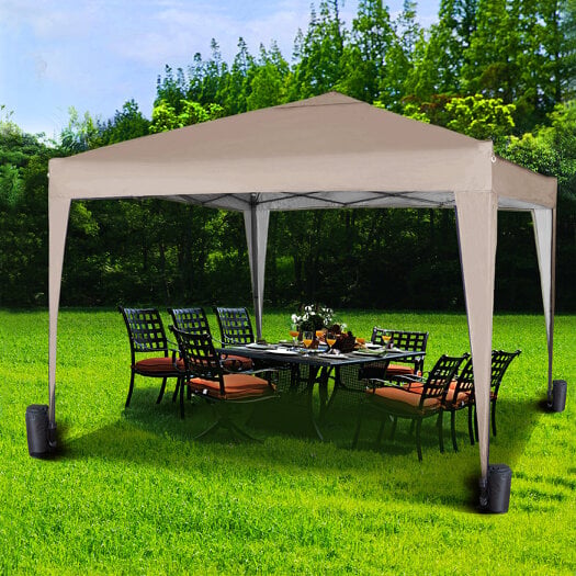 3x3m Pop up Gazebo Outdoor Patio Canopy Tent Beige 2