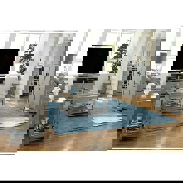 Dorel Home Carver end table with 1 shelf in grey