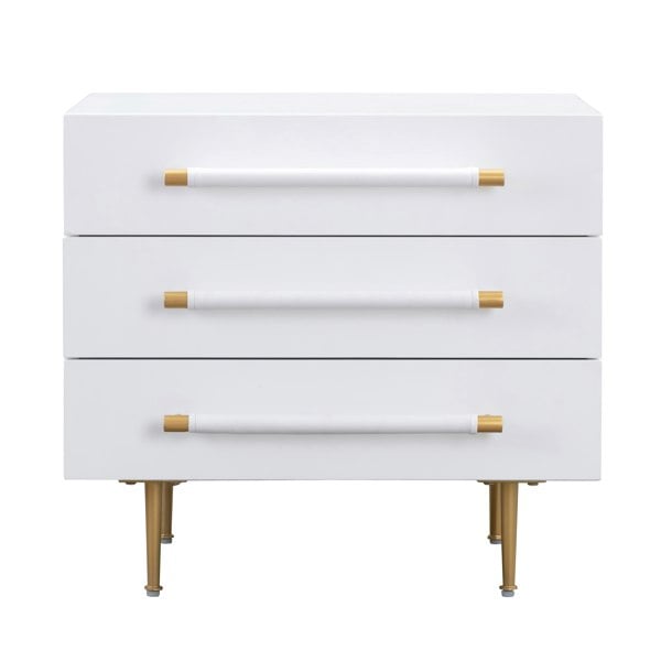 Furniture Edit Trident White Nightstand Chest Of Drawers