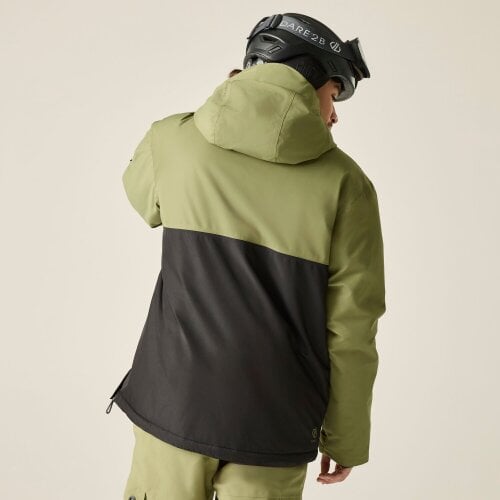 Dare 2B Mens Freeride III Overhead Ski Jacket - Black/Martini Olive