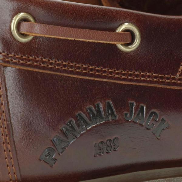 Panama Jack Boat C8 Men's Waterproof Bark Brown Leather Lace-Up Low-Cut Ankle Boots