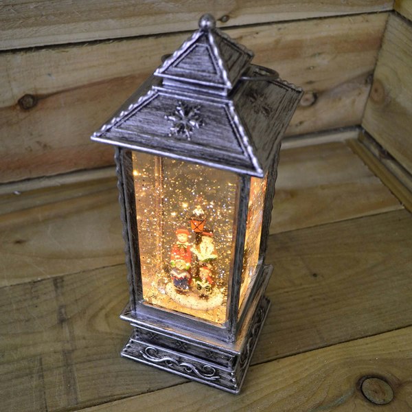 Samuel Alexander 27cm Glitter Water Spinner Lantern - Warm White LED - Choir