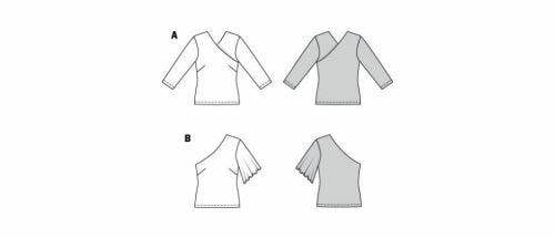 Burda Sewing Pattern 5900 Tops For Women, 8-18 (34-44) - Beginner, Easy