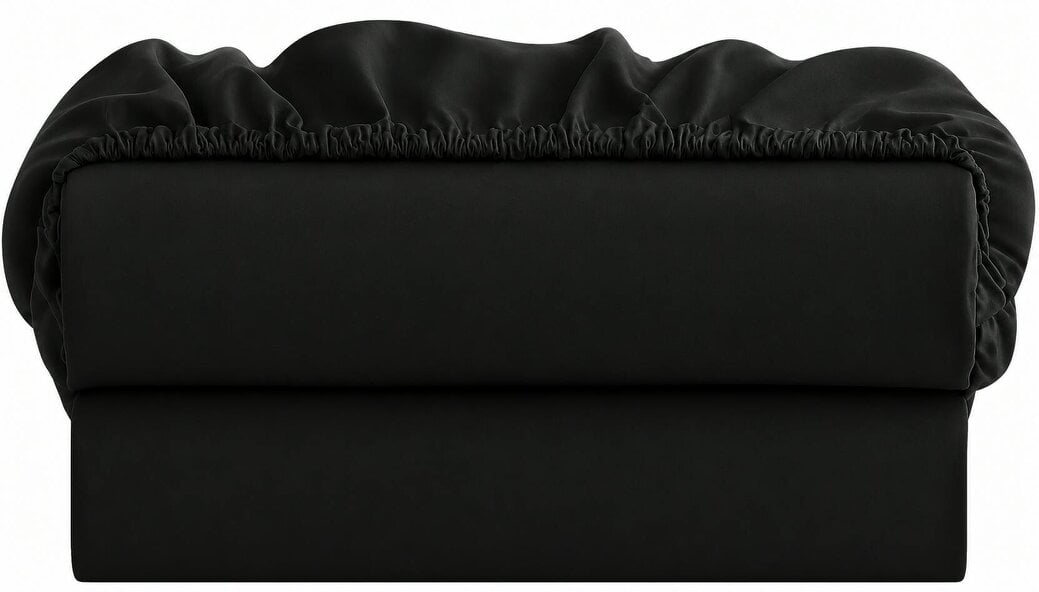 Night Zone Brushed Microfibre Extra Deep Fitted Sheet 40cm – Soft Warm Easy Care Bed Sheet - Black