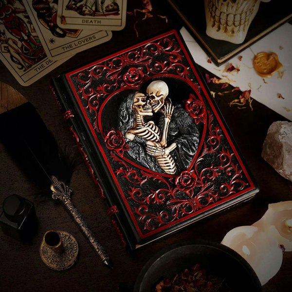 T. H. Baker Mystic Legends Gothic Rose And Skeleton 3D Notebook 69715