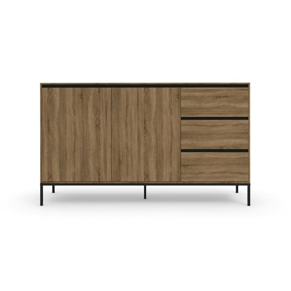 Dorel Home Bari Sideboard with 4 Doors in Oak Look