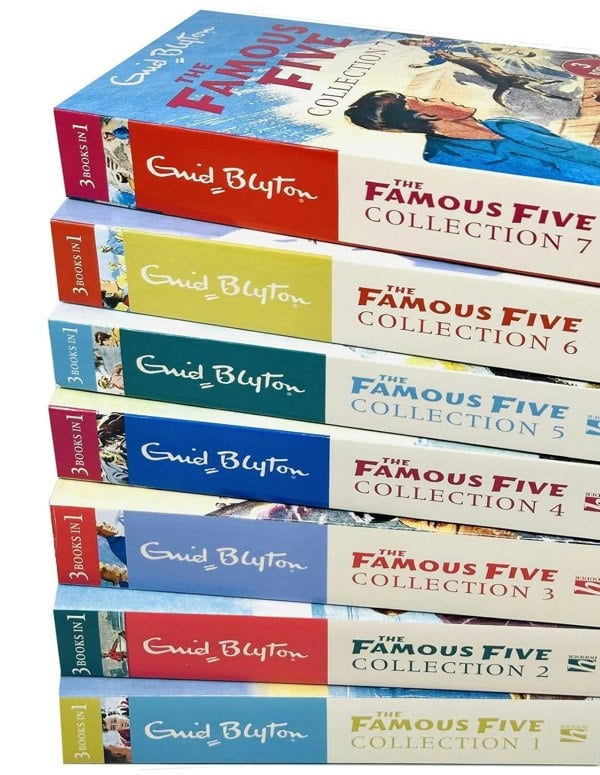 Enid Blyton Famous Five Series 7 Books Collection Set 21 Stories (3 Books in 1)