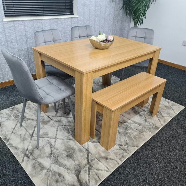 Kosy Koala Dining Table Set with 4 Chairs Dining Room and Kitchen table set of 4, and Bench