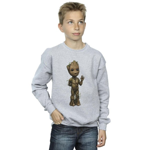 Marvel Boys I Am Groot Wave Pose Sweatshirt - Sports Grey