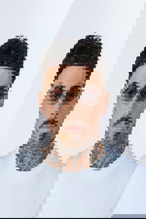 SVNX Diamond Shape Sunglasses in Brown Blue