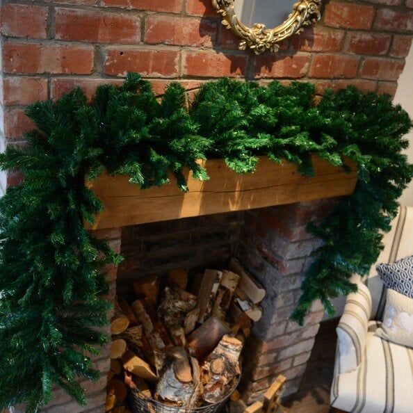 Samuel Alexander 2.7m (9ft) x 38cm Premier Luxury Extra Bushy Plain Green Christmas Garland