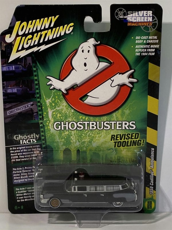 ghostbusters 1959 pre ecto cadillac ambulance black johnny lightning jlss005