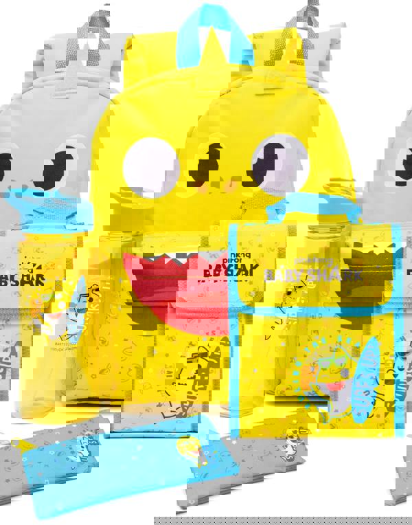 Baby Shark Unisex Kids Multicoloured Placement Print'S / All-Over Print 4 Piece Backpack Set (One Size)