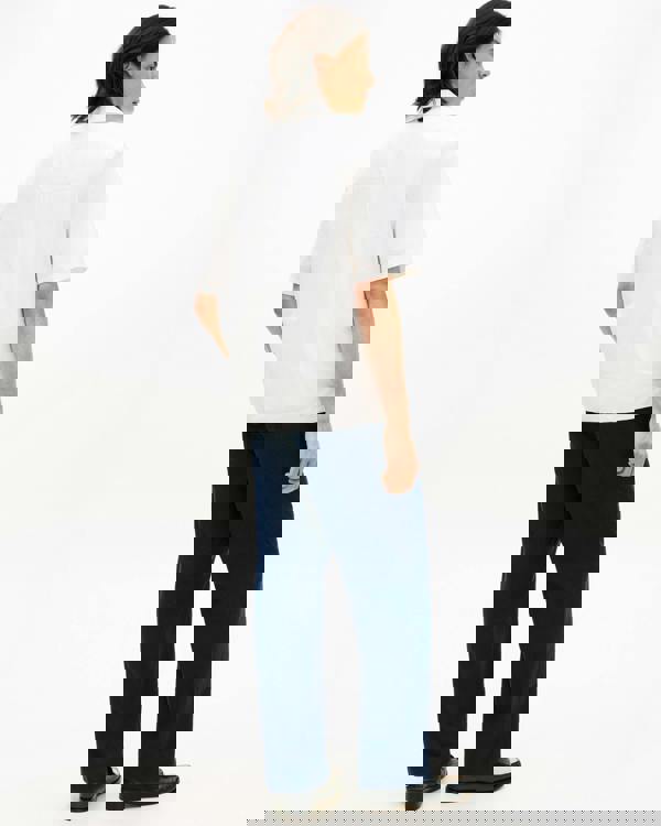 Tommy Hilfiger Performance Seersucker Mens Short Sleeve Shirt - Ivory Petal/Ecru Stripe