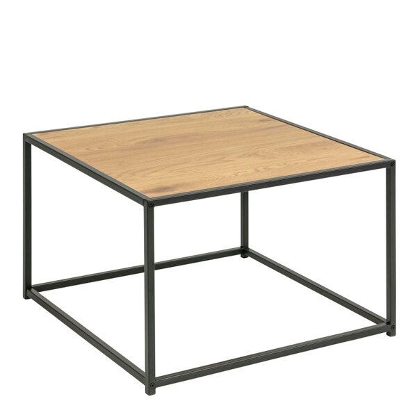 Wyld Haus El Paso Black Metal and Wild Oak Veneer Coffee Table