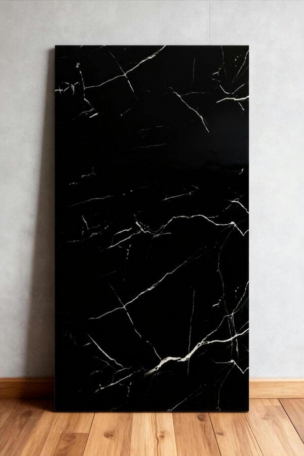 Groundlevel Self Adhesive Marble Effect Tiles - Black