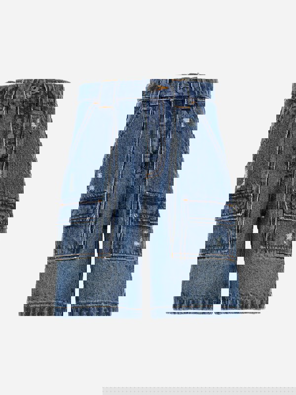 Moschino Kids Moschino Boys Denim Cargo Shorts in Blue