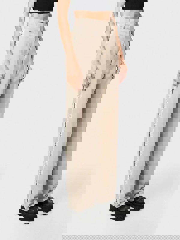 Palm Angels Tab Knit Pants Beige - Womens