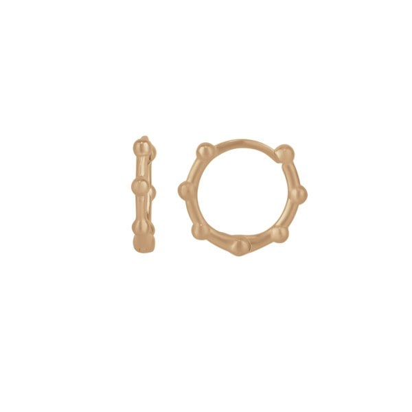 Spero London Seven Bead Sterling Silver Hoop Earrings