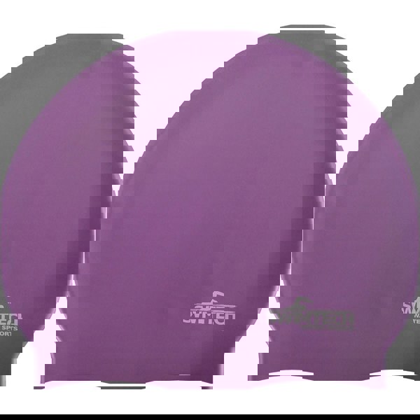 ONE SIZE Silicone Swim Cap - PURPLE - Comfort Fit Unisex Swimming Hair Hat