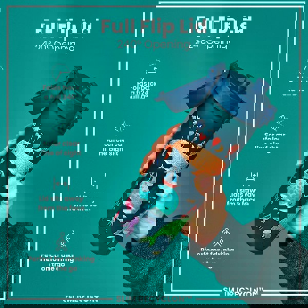 ION8 Leak Proof Slim Water Bottle, Recyclon, Whales, 500ml (18oz)