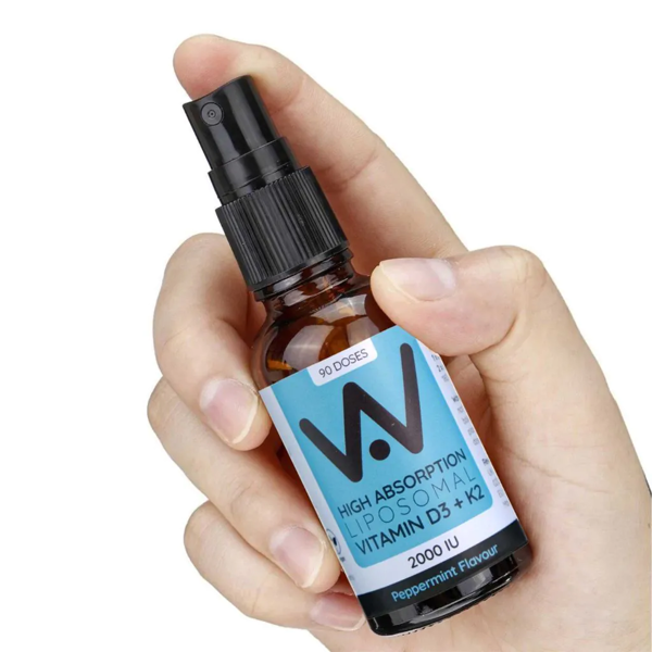 Well Actually Vitamin D3 (2000IU's) + K2 (100mcg) - Liposomal Spray - Pep