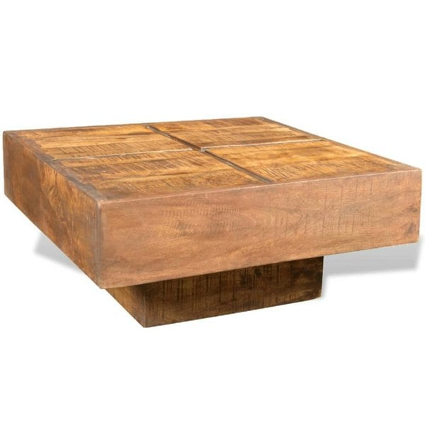 Berkfield Coffee Table Brown Square Solid Mango Wood