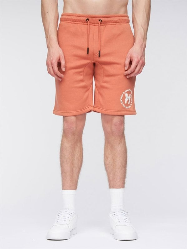 Henleys Metafone Jog Shorts Brick Red