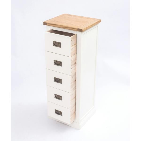 Cabinet Bits Cosenza 5 Drawer Narrow Chest of Drawers Bras Drop Handle