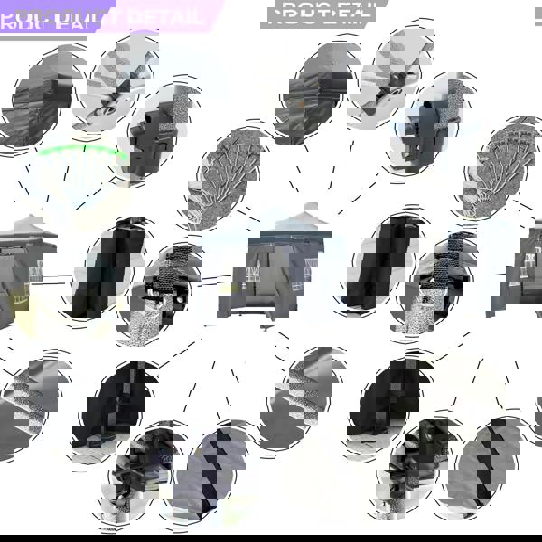 Gr8 Garden Commercial Grade Grey Pop Up Gazebo Waterproof Heavy Duty Market Stall Tent 3x3m