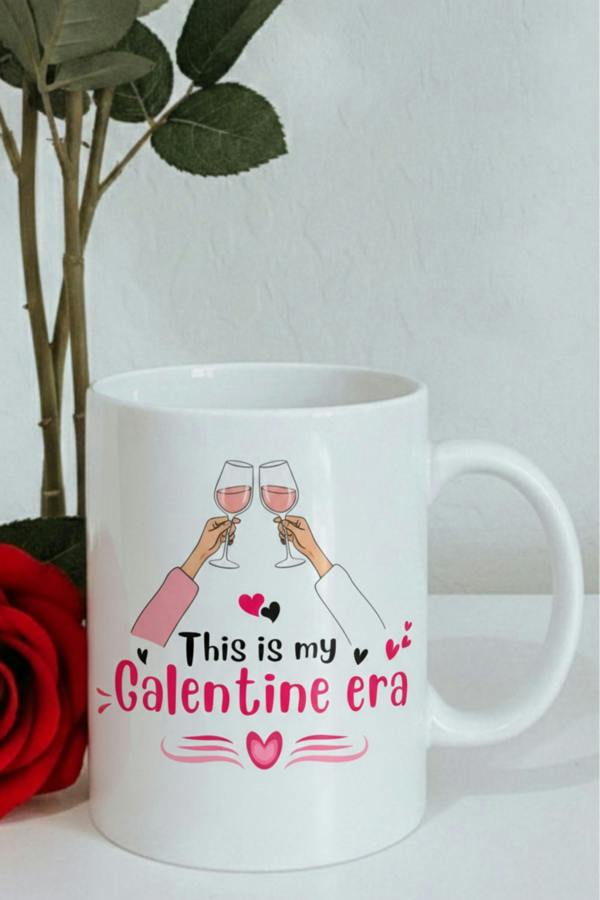 Dyzi This Is My Galentine Era Printed Ceramic Mug Valentine’s Day Gift