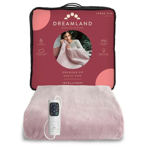 Dreamland Snuggle Up Heated Throw Electric Blanket - Pink - 120cm x 160cm