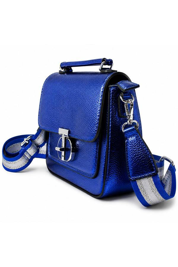 Kitise Metallic Crossbody Bag with Adjustable Wide Strap Turn Lock