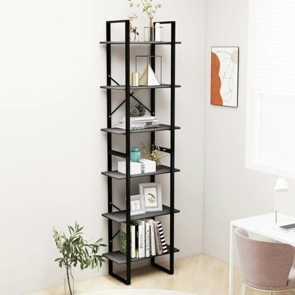 Berkfield Storage Shelf Grey 60x30x210 cm Engineered Wood